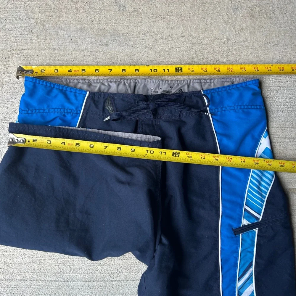 Vintage 2000s Adidas Mens Graphic Board Shorts Swim Trunks